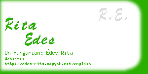 rita edes business card