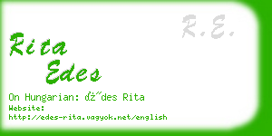 rita edes business card